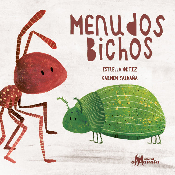 Book cover of Menudos Bichos with an illustration of two insects.