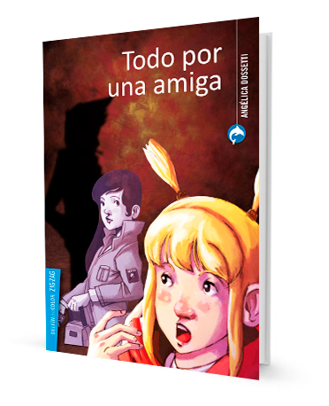 book cover illustrates a blonde hair girl and another girl in a jacket