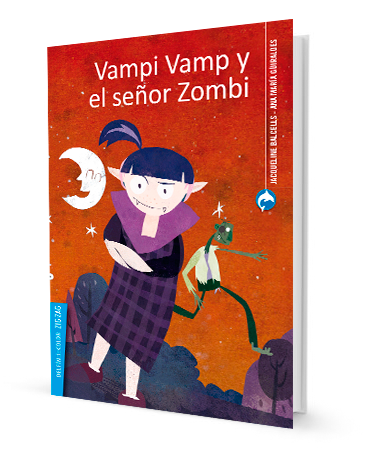 Book cover of Vampi Vamp y el Senor Zombi with an illustration of  a vampire and a zombie.
